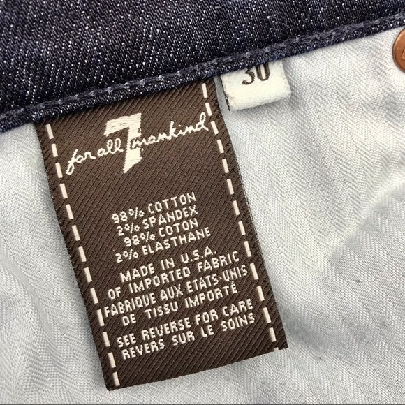 7 For All Mankind Dojos zipper fly medium dark wash flare leg jeans size 30 - Picture 8 of 9